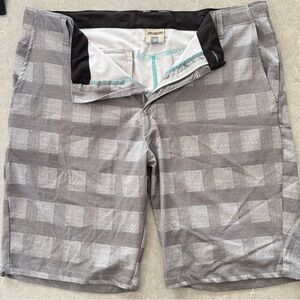 Burnside Gray Checkered Shorts